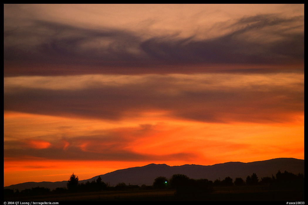 Sunset, Sacramento Valley. California, USA