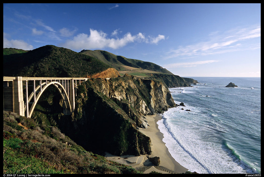Bixby creek bridge, late afternoon. Big Sur, California, USA