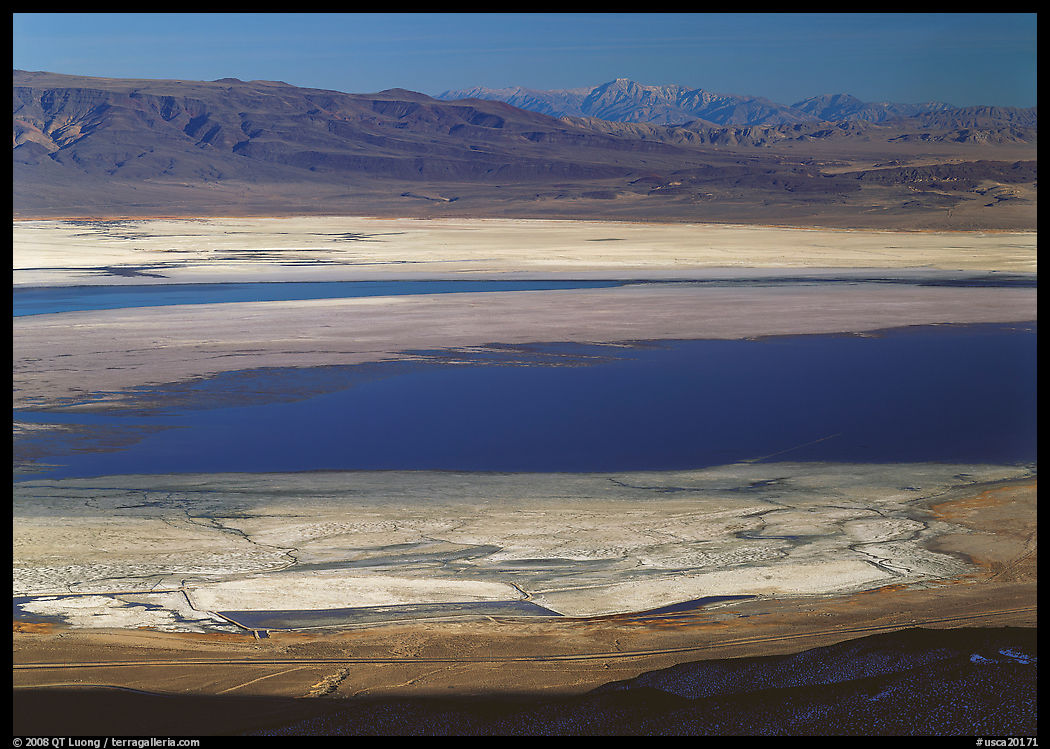 Owens Lake and desert ranges. California, USA