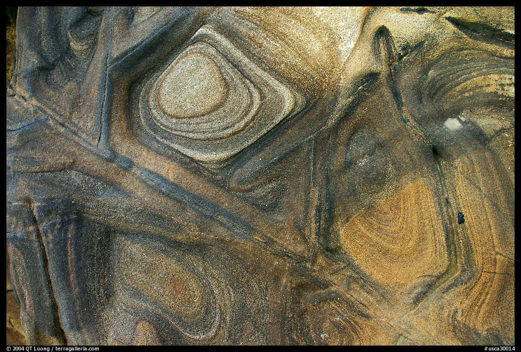 Rock patterns, Weston Beach. Point Lobos State Preserve, California, USA