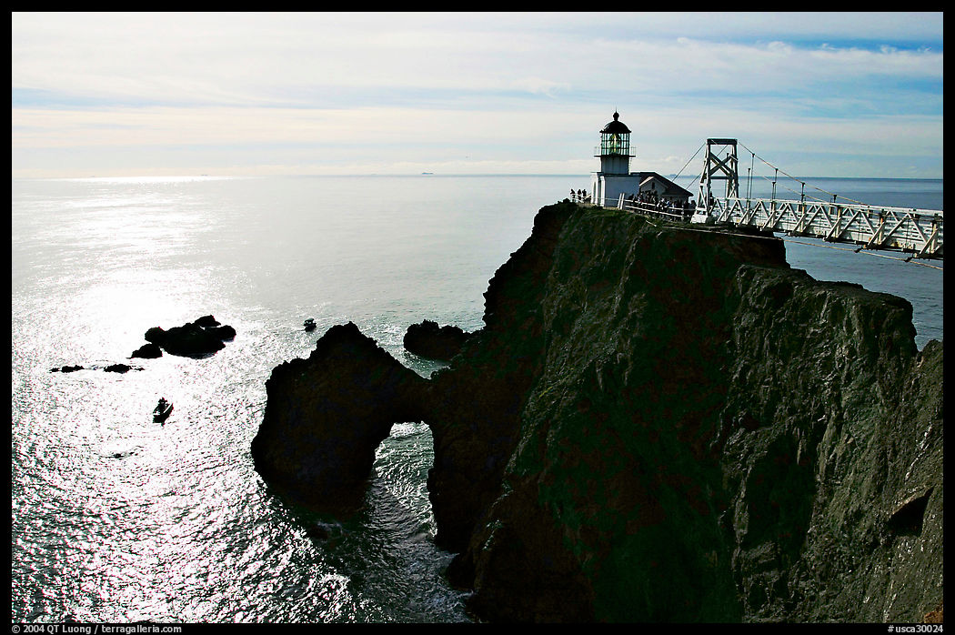 Point Bonita Lighthouse, afternoon. SF Bay area, California, USA