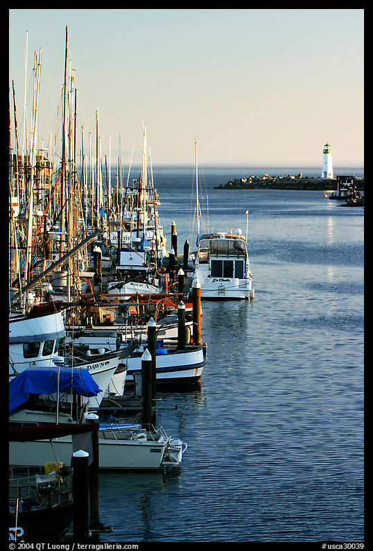 Harbor,  late afternoon. Santa Cruz, California, USA