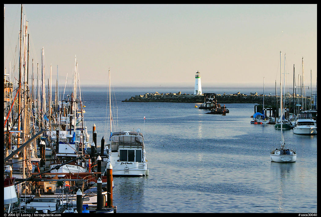 Harbor,  late afternoon. Santa Cruz, California, USA