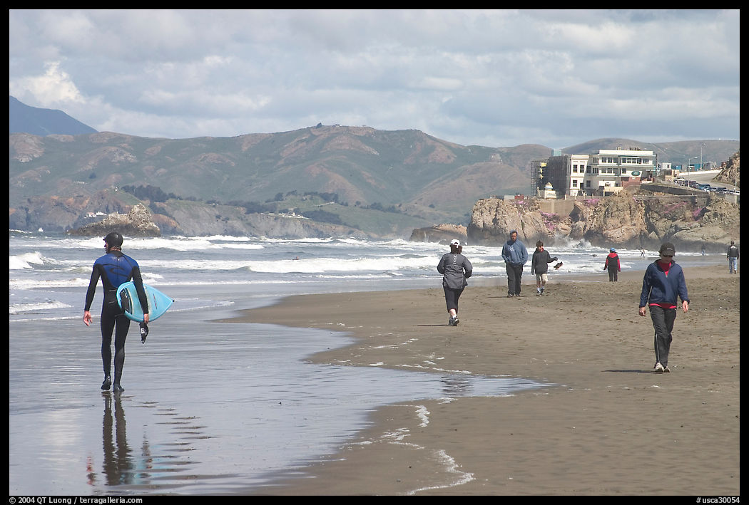 Beach near the Cliff House. San Francisco, California, USA