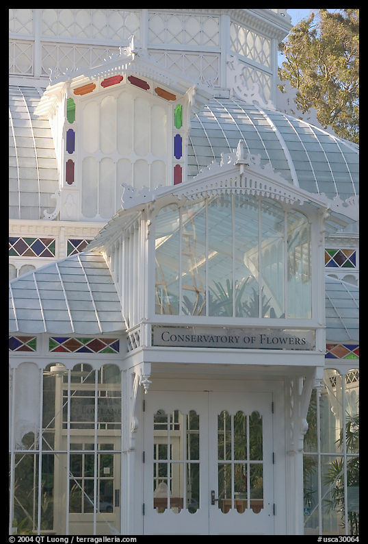 Conservatory of the Flowers, Golden Gate Park. San Francisco, California, USA
