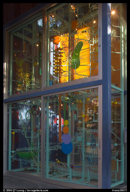 Hi-tech art installation, Technology Museum of Innovation. San Jose, California, USA