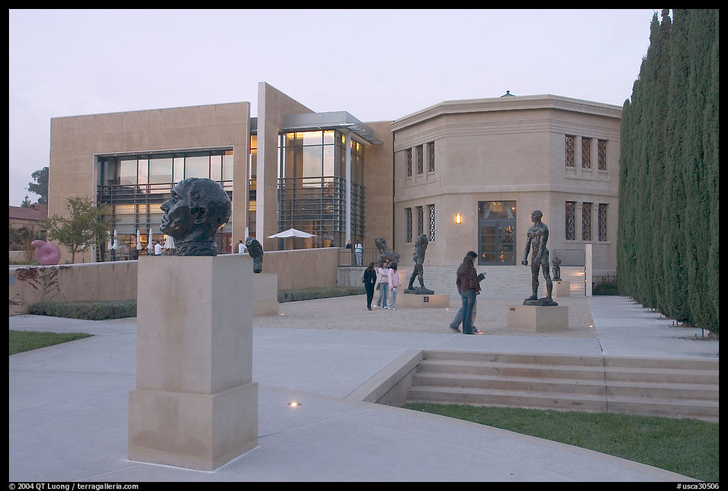 Rodin sculpture garden and Cantor Center. Stanford University, SF Bay area, California, USA