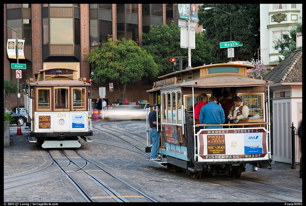 Cable car terminus. San Francisco, California, USA