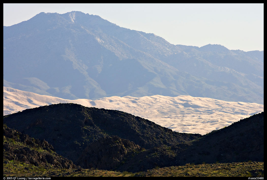 Kelso dunes seen from a distance. Mojave National Preserve, California, USA