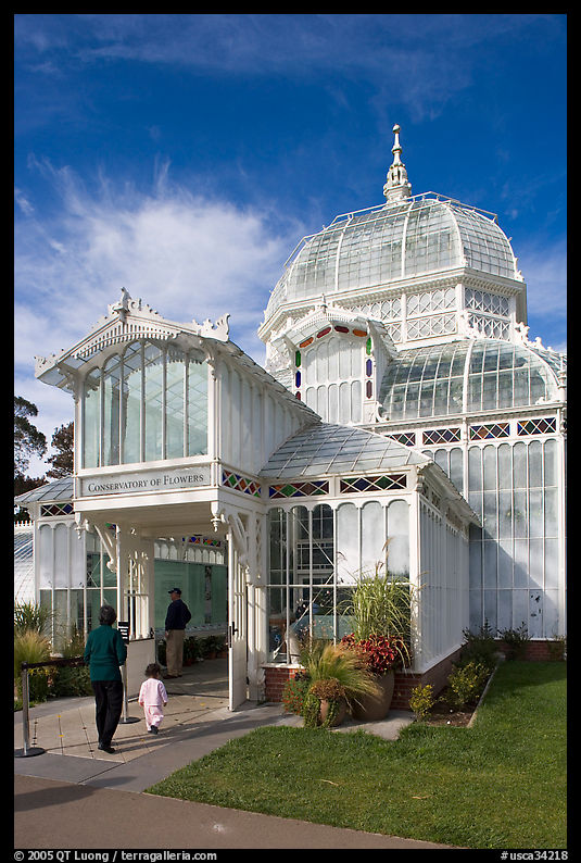 Entrance of the Conservatory of Flowers. San Francisco, California, USA