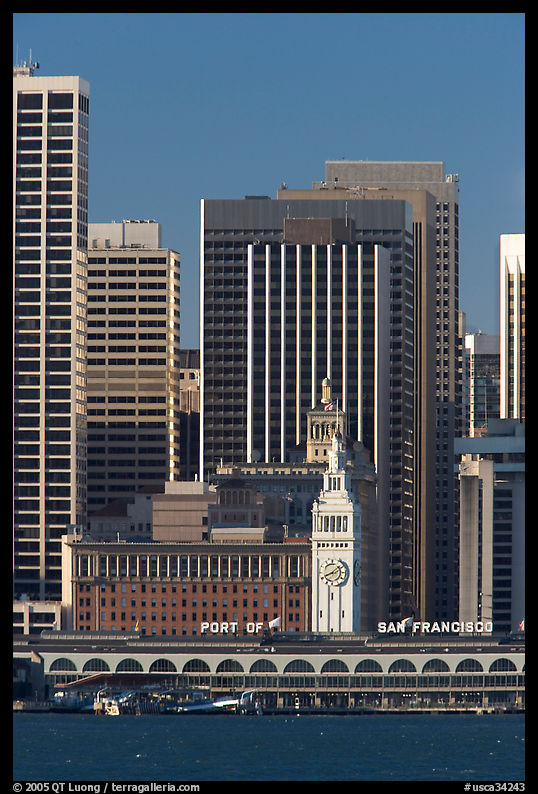 Embarcadero and Ferry Building. San Francisco, California, USA
