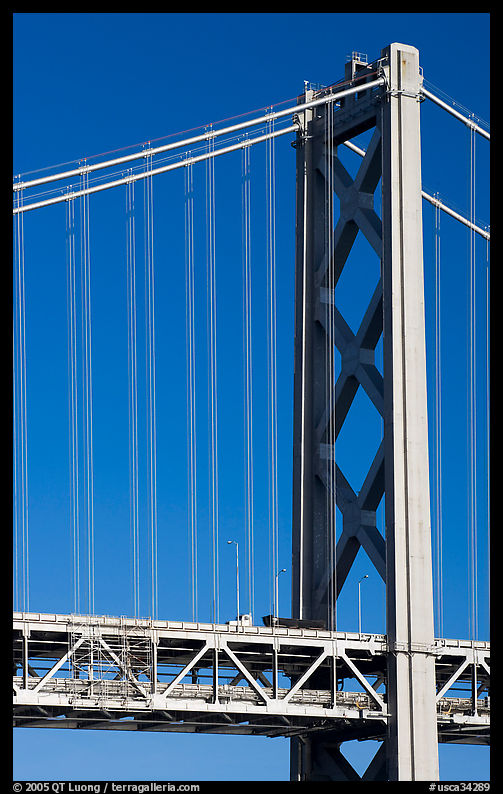 Pillar of Bay Bridge. San Francisco, California, USA