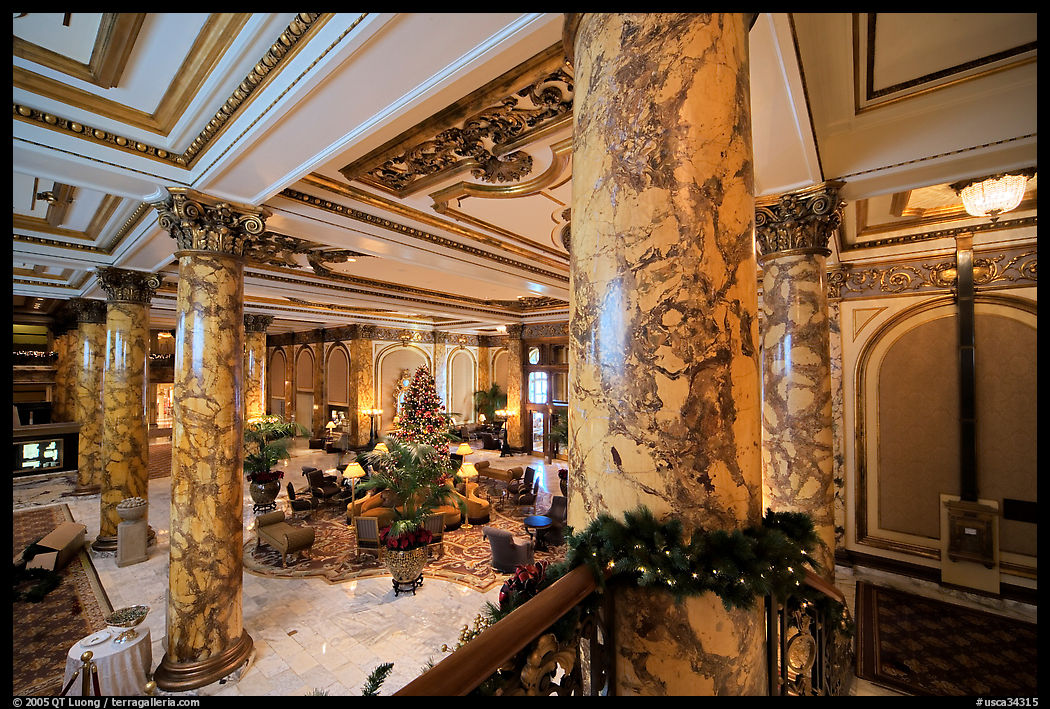 Lobby of the Fairmont Hotel. San Francisco, California, USA