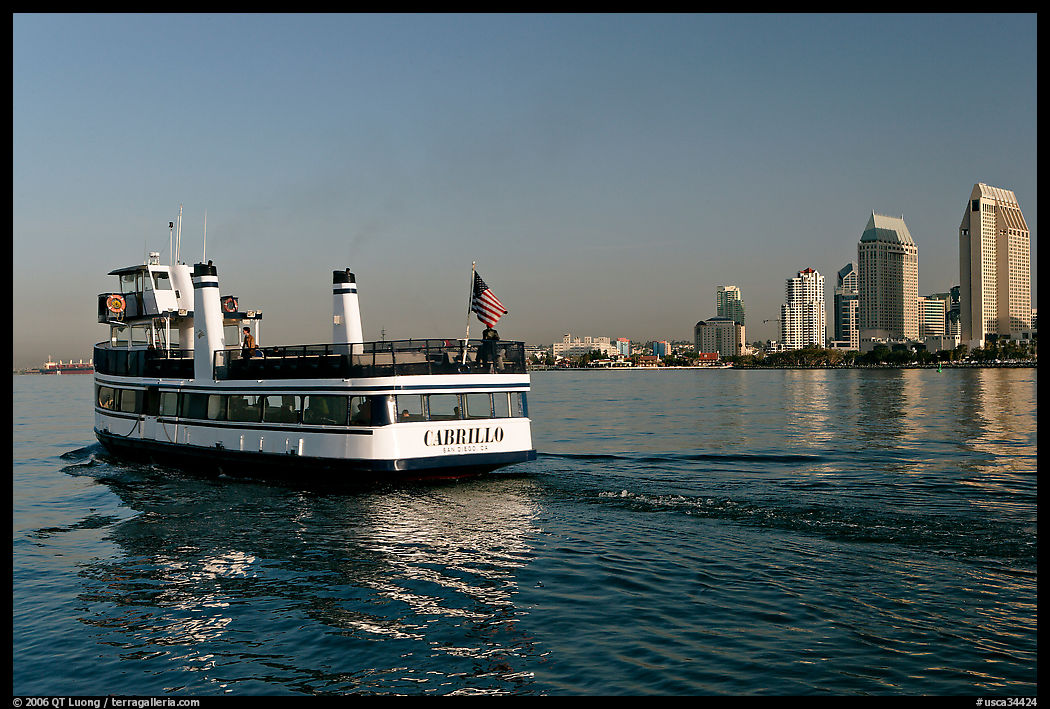 Ferry departing Coronado. San Diego, California, USA
