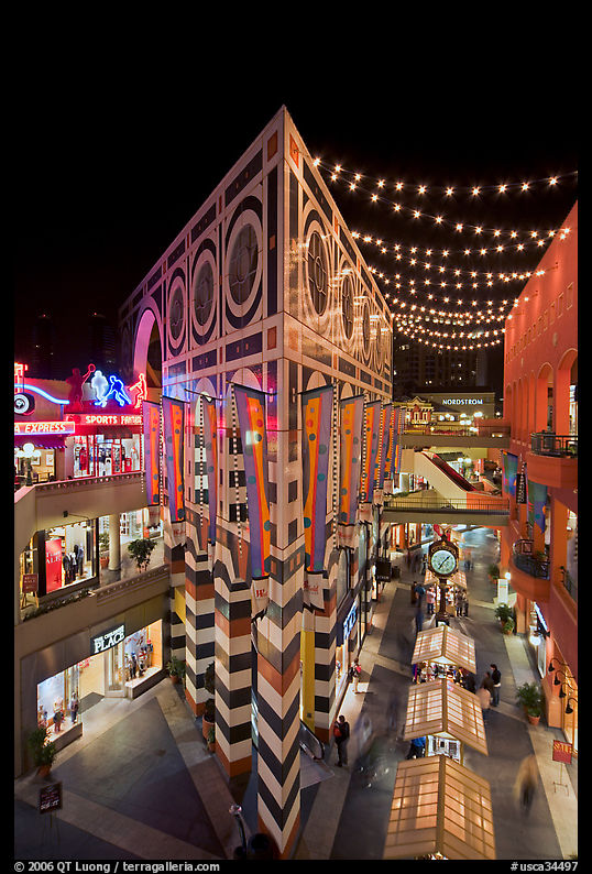 Triangular facade of the Palazzo, Horton Plaza. San Diego, California, USA