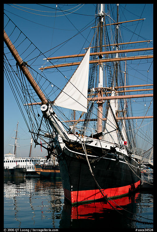 Iron-hulled 1863 ship Star of India, Maritime Museum. San Diego, California, USA