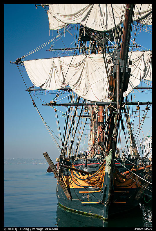 HMS Surprise, used in the movie Master and Commander, Maritime Museum. San Diego, California, USA