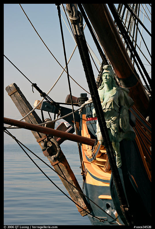 Prow of the HMS Surprise, Maritime Museum. San Diego, California, USA