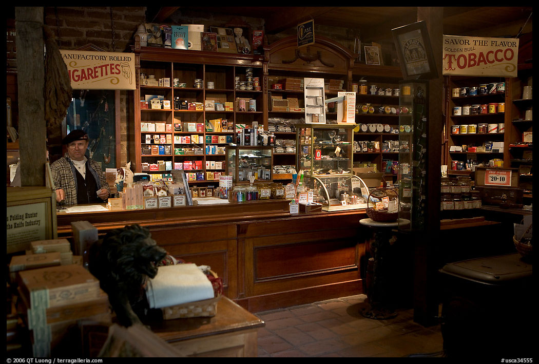 Tobacco shop, Old Town. San Diego, California, USA