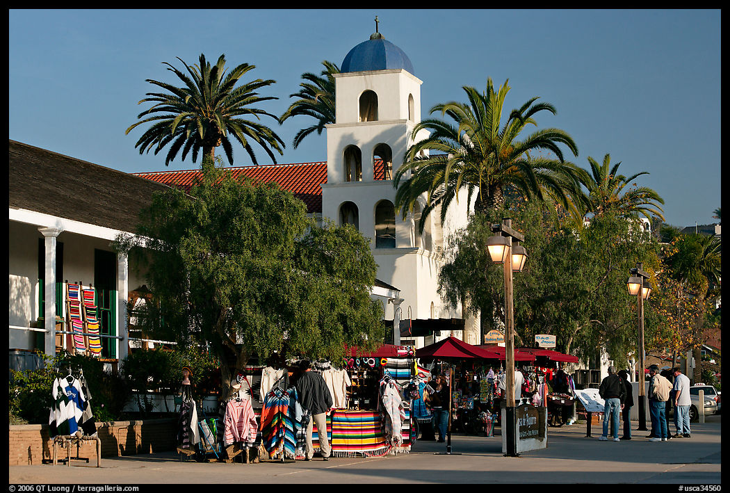 Street, Old Town State Historic Park. San Diego, California, USA