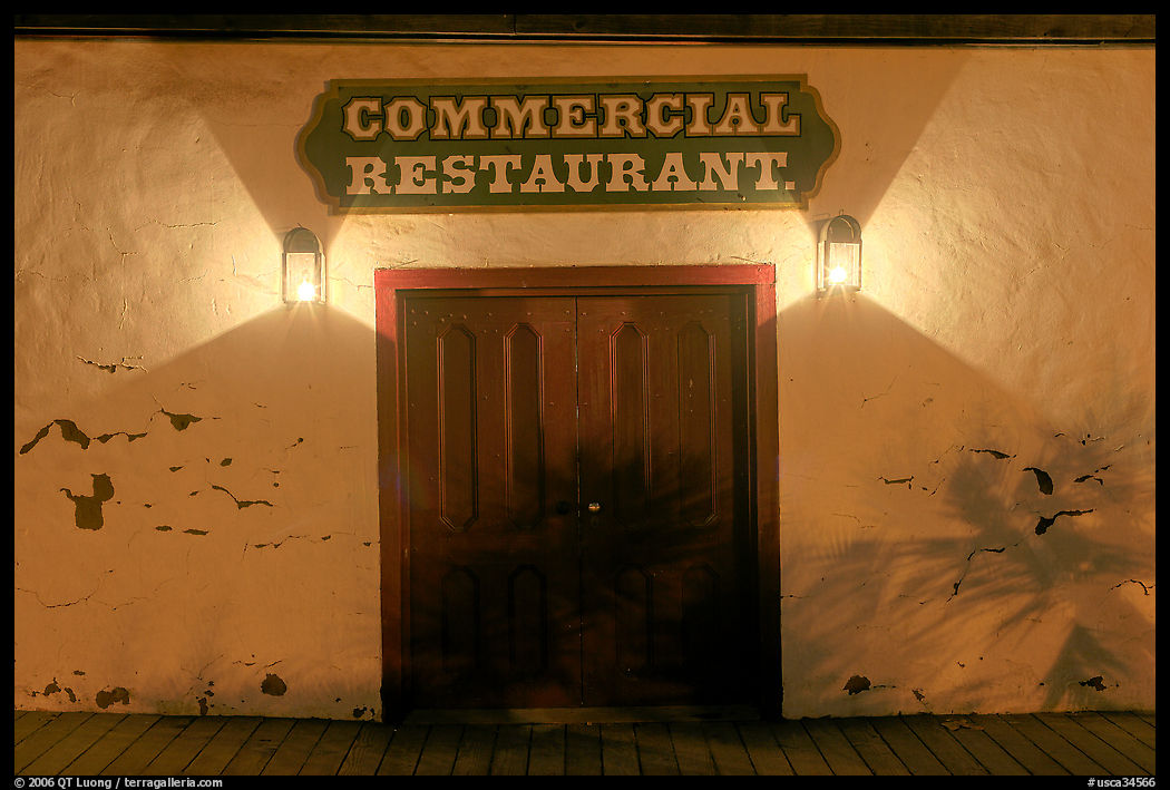 Facade and lights, Old Town State Historic Park. San Diego, California, USA