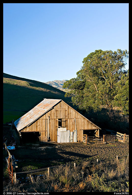 Old wooden barn. California, USA