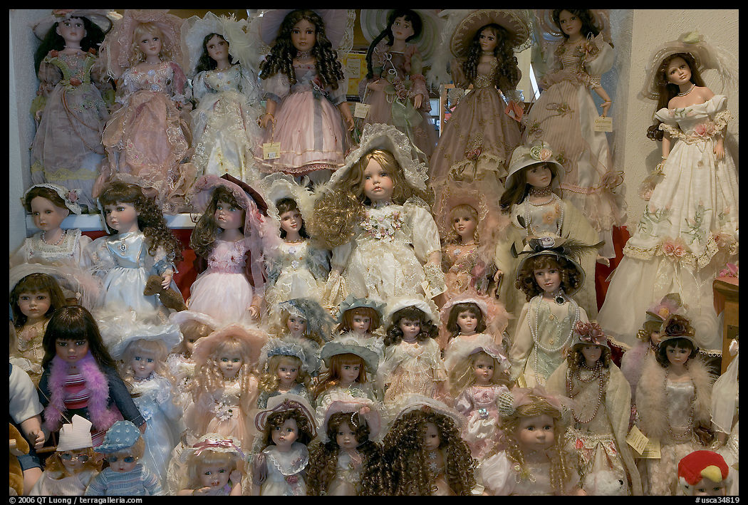 Danish dolls at Andersen gift shop. California, USA