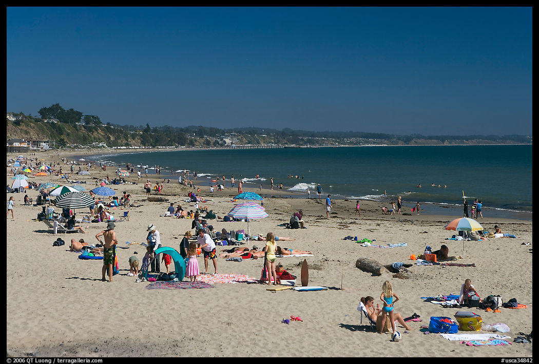 Beachgoers, Capitola. California, USA