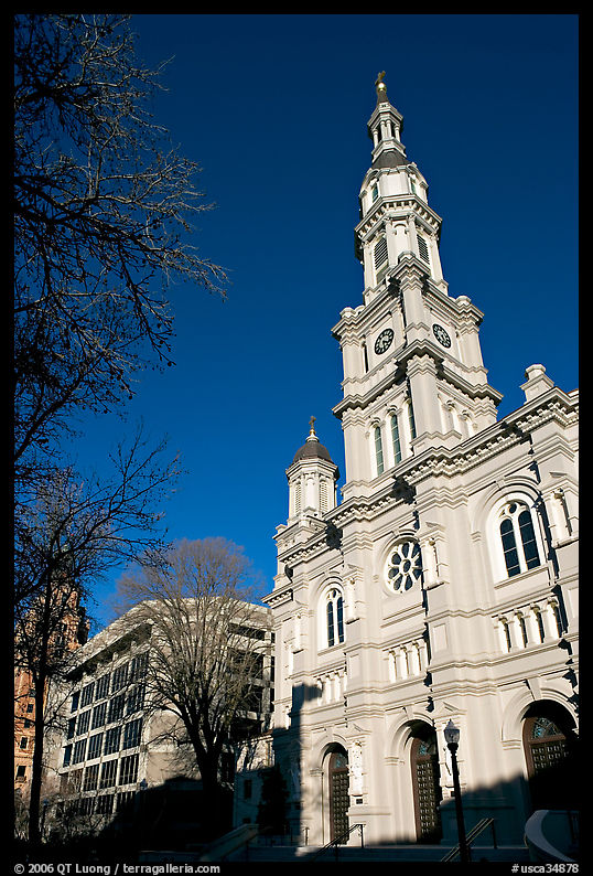 Cathedral of the Blessed Sacrament, afternoon. Sacramento, California, USA