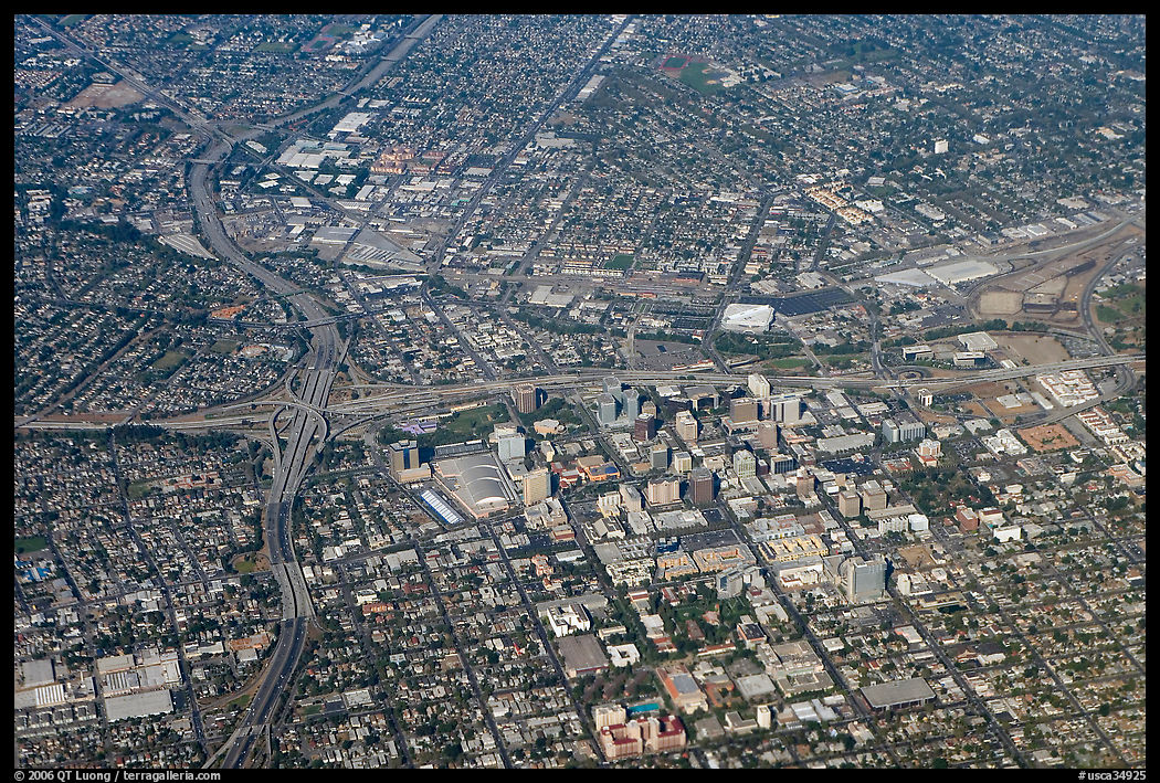Aerial view of downtown. San Jose, California, USA