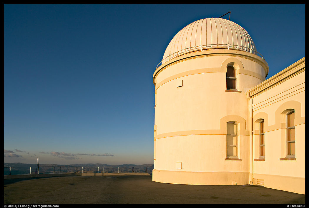 Lick obervatory, late afternoon, Mount Hamilton. San Jose, California, USA