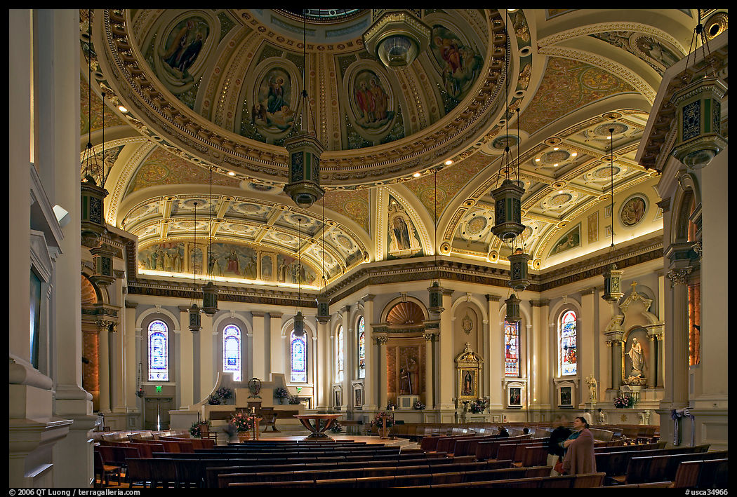 Interior of Cathedral Saint Joseph. San Jose, California, USA