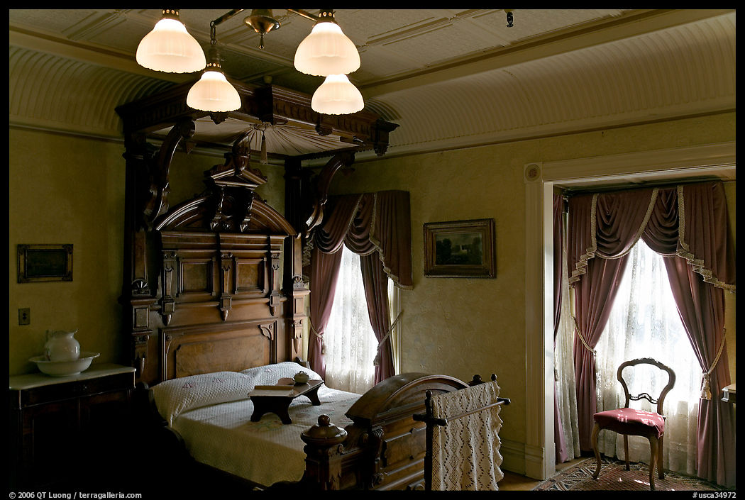 Room where Mrs Winchester died. Winchester Mystery House, San Jose, California, USA