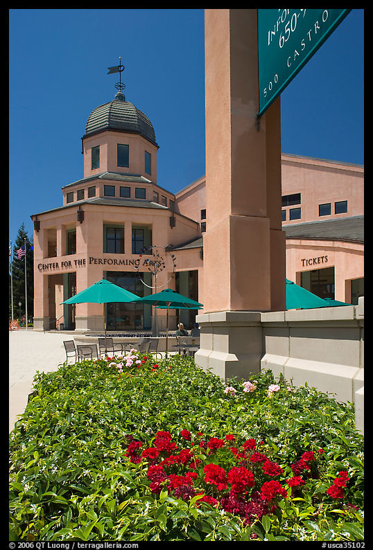 Center for Performing Arts, Castro Street, Mountain View. SF Bay area, California, USA