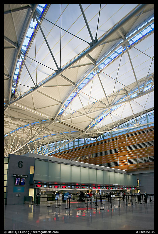 Check-in, SFO. SF Bay area, California, USA