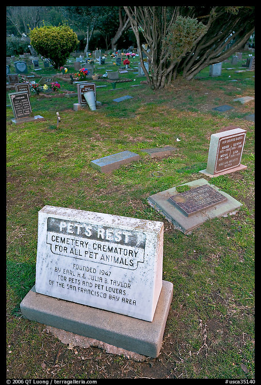 Pet cemetery, Colma. SF Bay area, California, USA