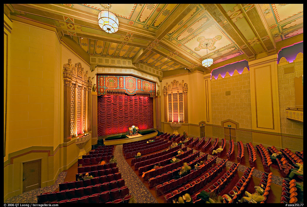 Stanford Theatre in Art Deco style. Palo Alto, SF Bay area, California, USA