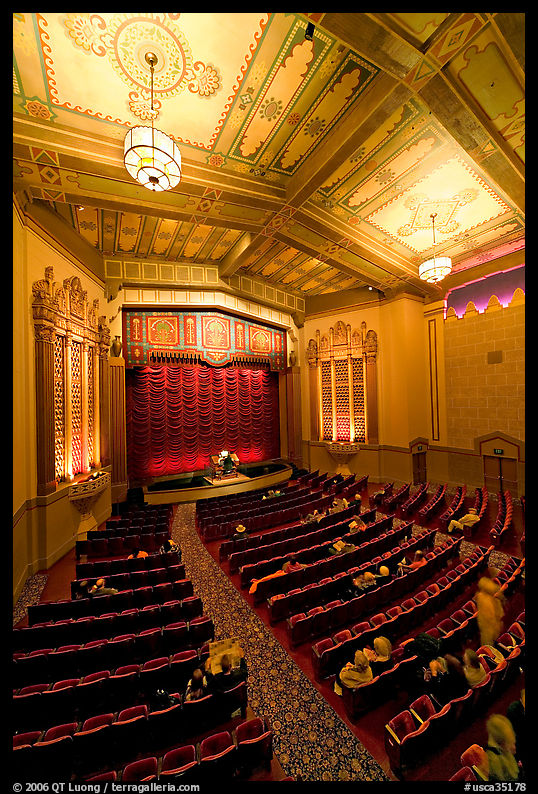 Stanford Theater in Art Deco style. Palo Alto, SF Bay area, California, USA