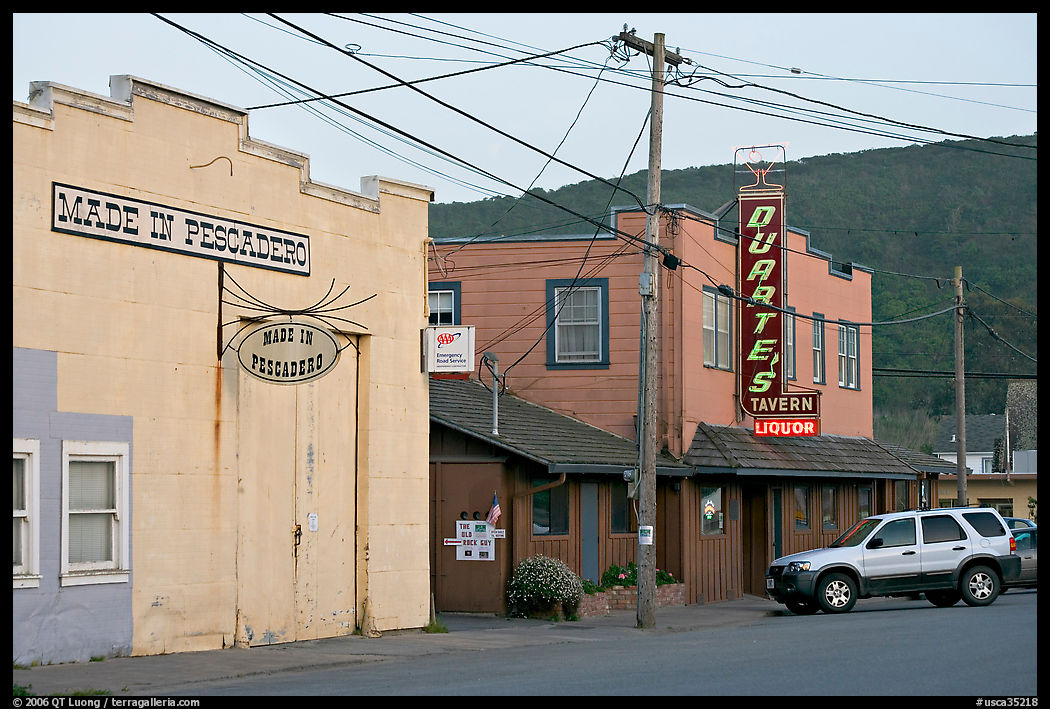 Main street, Pescadero. San Mateo County, California, USA