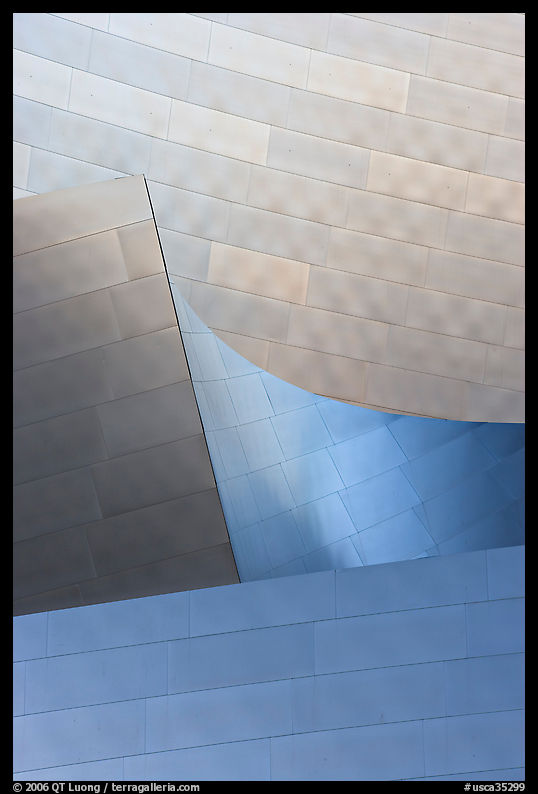 Facade detail, Walt Disney Concert Hall. Los Angeles, California, USA
