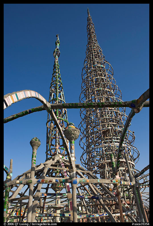 Whimsical Watts Towers. Watts, Los Angeles, California, USA