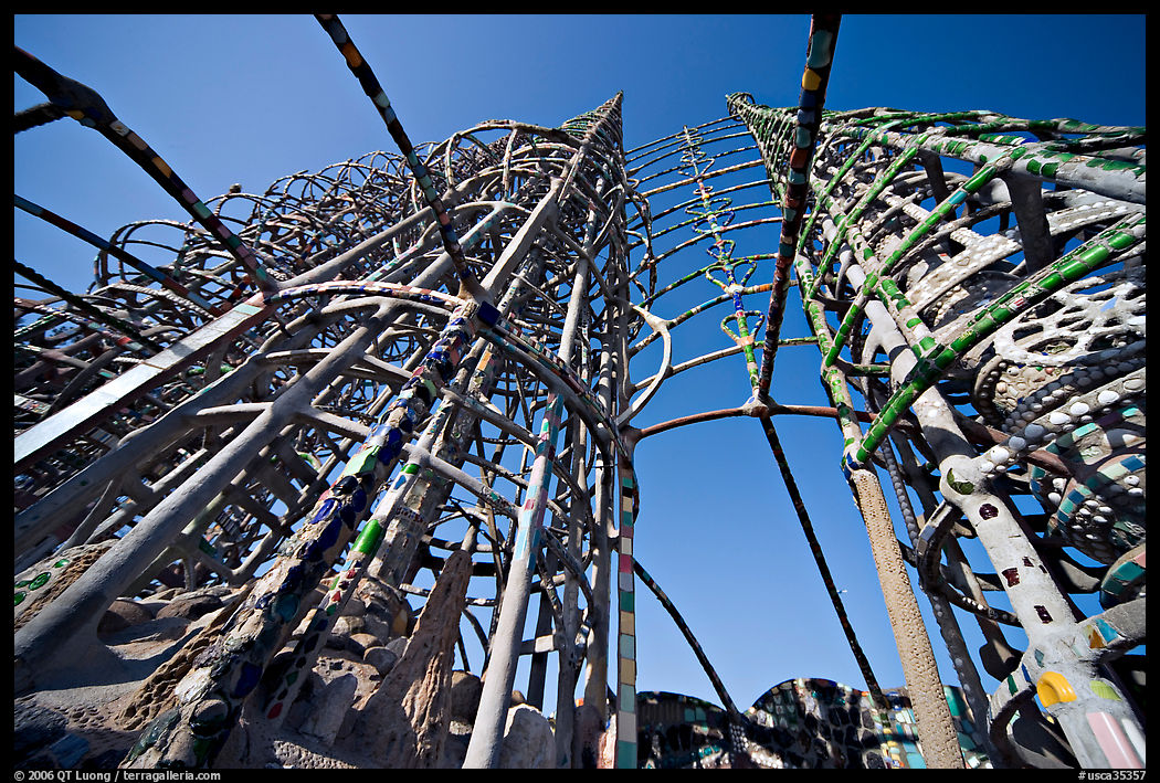 Simon Rodia  Watts Towers. Watts, Los Angeles, California, USA