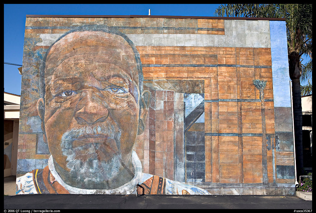 Mural, Watts Towers Art Center. Watts, Los Angeles, California, USA