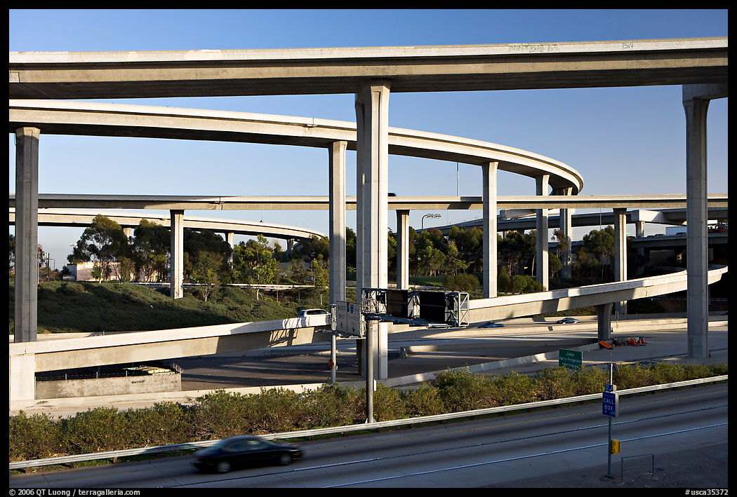 Highway interchange, Watts. Watts, Los Angeles, California, USA