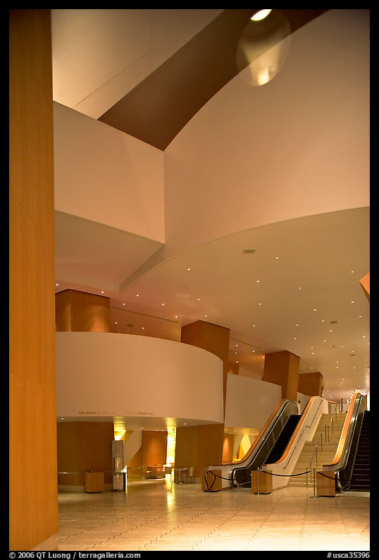 Walt Disney Concert Hall lobby. Los Angeles, California, USA