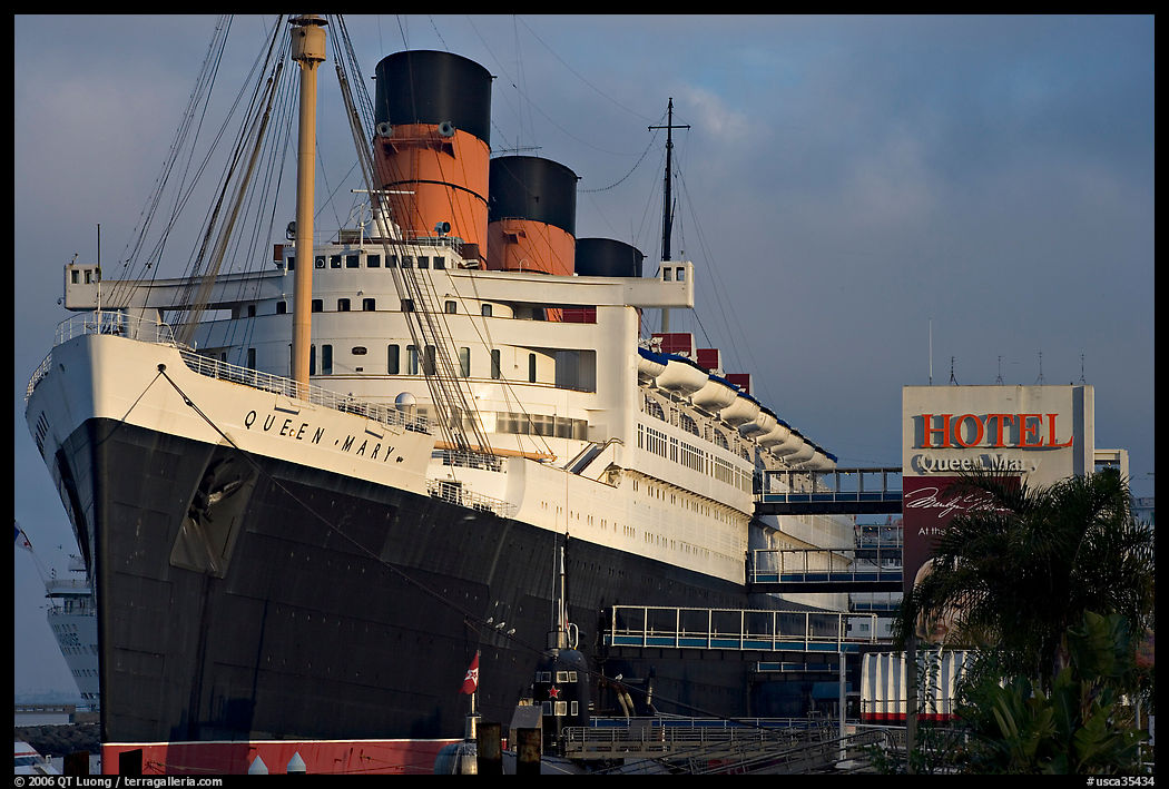 Queen Mary Hotel. Long Beach, Los Angeles, California, USA