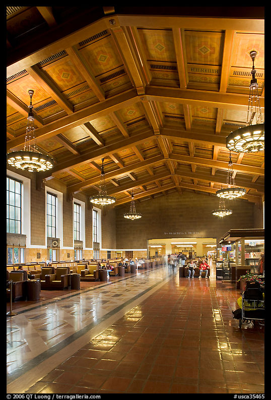 Interior of Union Station. Los Angeles, California, USA