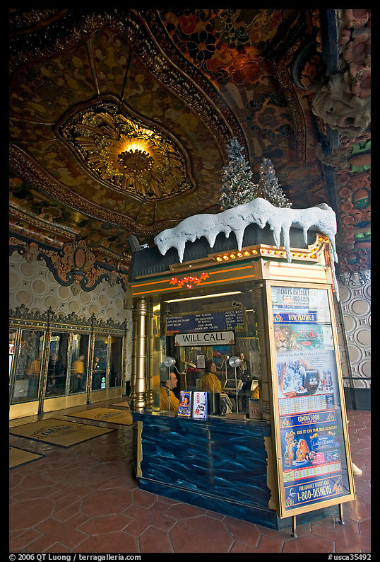 Box office of El Capitan Theatre. Hollywood, Los Angeles, California, USA