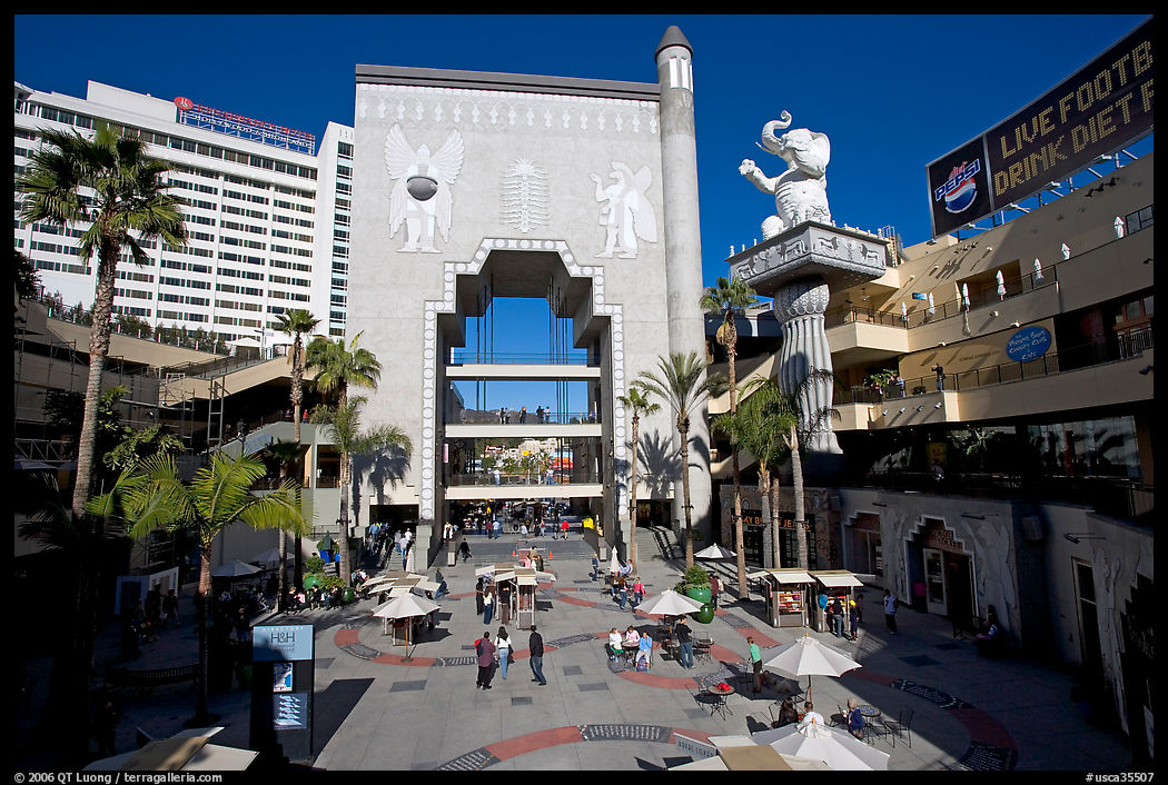 Babylon court of the Hollywood and Highland complex. Hollywood, Los Angeles, California, USA