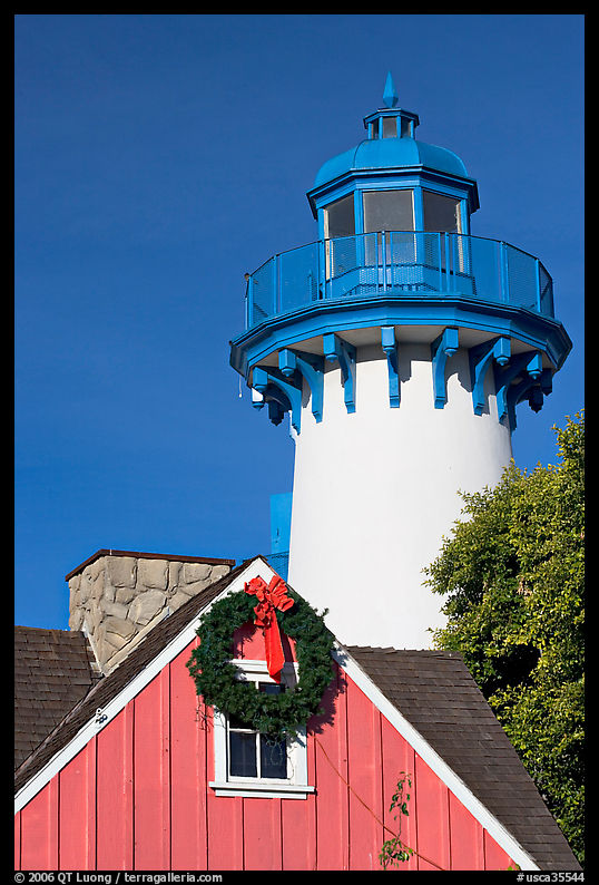 Lighthouse, Fishermans village. Marina Del Rey, Los Angeles, California, USA